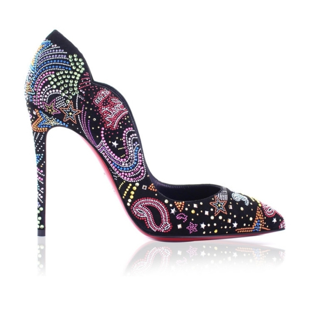 Christian Louboutin Multicolor Embellished Heels